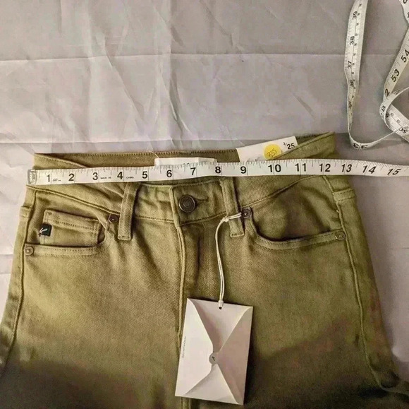 Kancan Women's Size 3/25 High Rise Super Skinny Olive Green Pants NWT - Picture 6 of 8